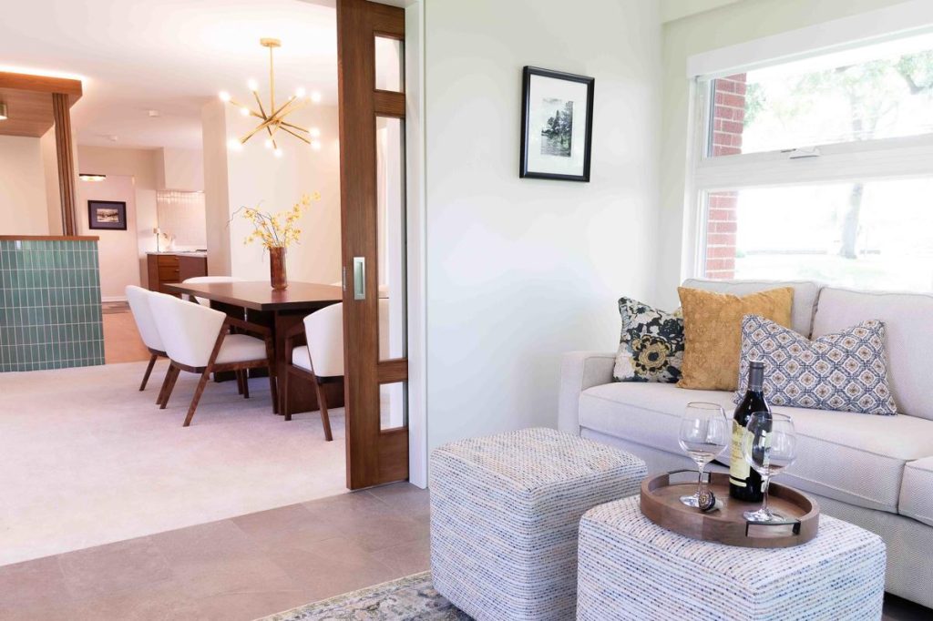 mid-century modern home remodel Riemco Design and Build converted sunroom