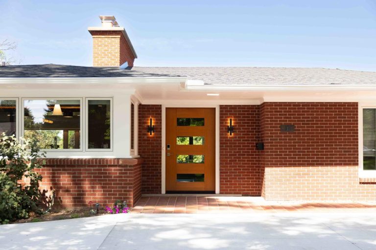 mid-century modern home remodel Riemco Design and Build front door